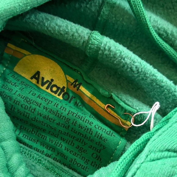 Aviator Nation Vibrant Green Hoodie with Rainbow Logo - Picture 2 of 3